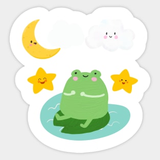 cute happy frog Sticker